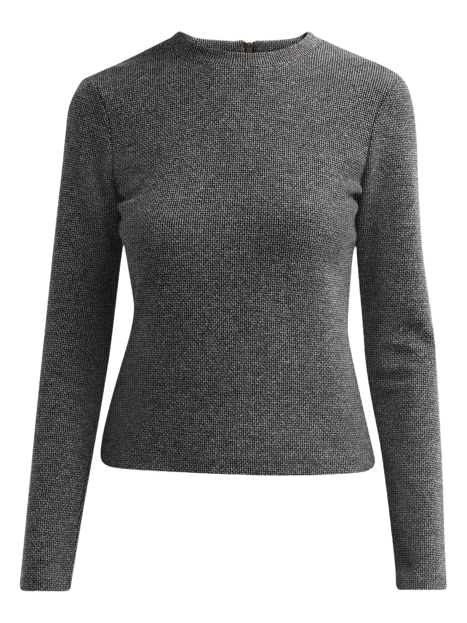 Vince Women's Micro-Houndstooth Cotton-Blend Top