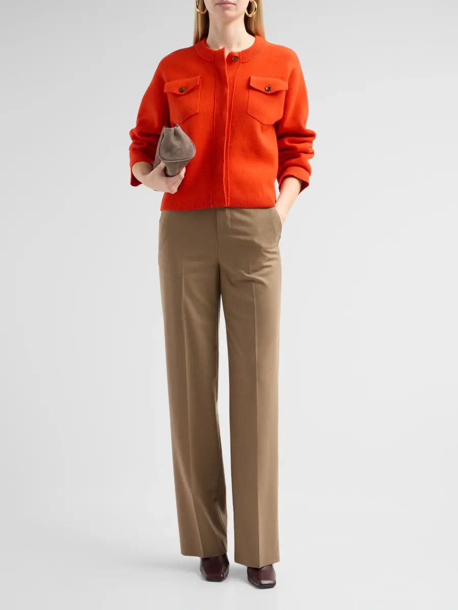 Vince Women's Wool-Blend Patch-Pocket Sweater Jacket | Thumbnail 2 Vince Women's Wool-Blend Patch-Pocket Sweater Jacket | Thumbnail 2