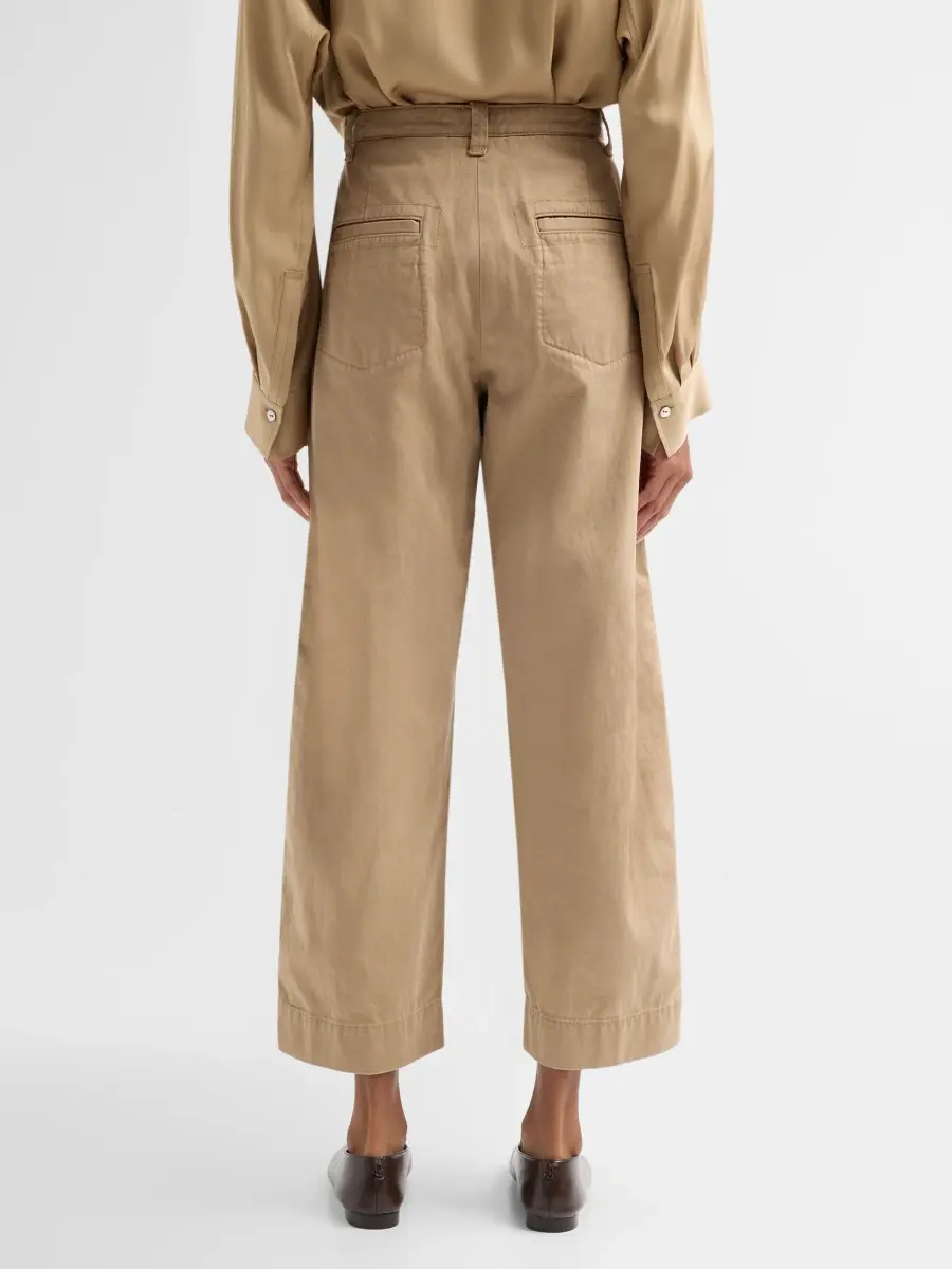 Vince Women's Washed Cotton Utility Crop Pants | Thumbnail 3 Vince Women's Washed Cotton Utility Crop Pants | Thumbnail 3