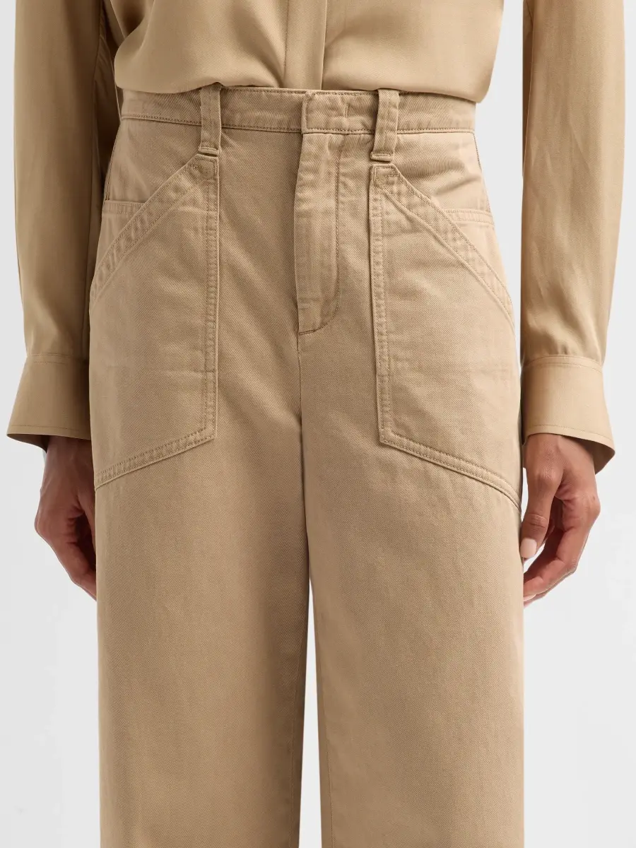 Vince Women's Washed Cotton Utility Crop Pants | Thumbnail 5 Vince Women's Washed Cotton Utility Crop Pants | Thumbnail 5