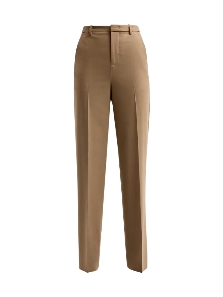 Women's Elsa Wool-Blend High-Rise Straight-Leg Trousers