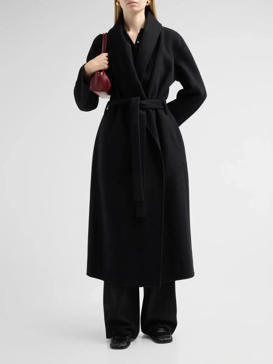 Vince Women's Wool-Cashmere Tie-Waist Longline Coat | Thumbnail 2 Vince Women's Wool-Cashmere Tie-Waist Longline Coat | Thumbnail 2