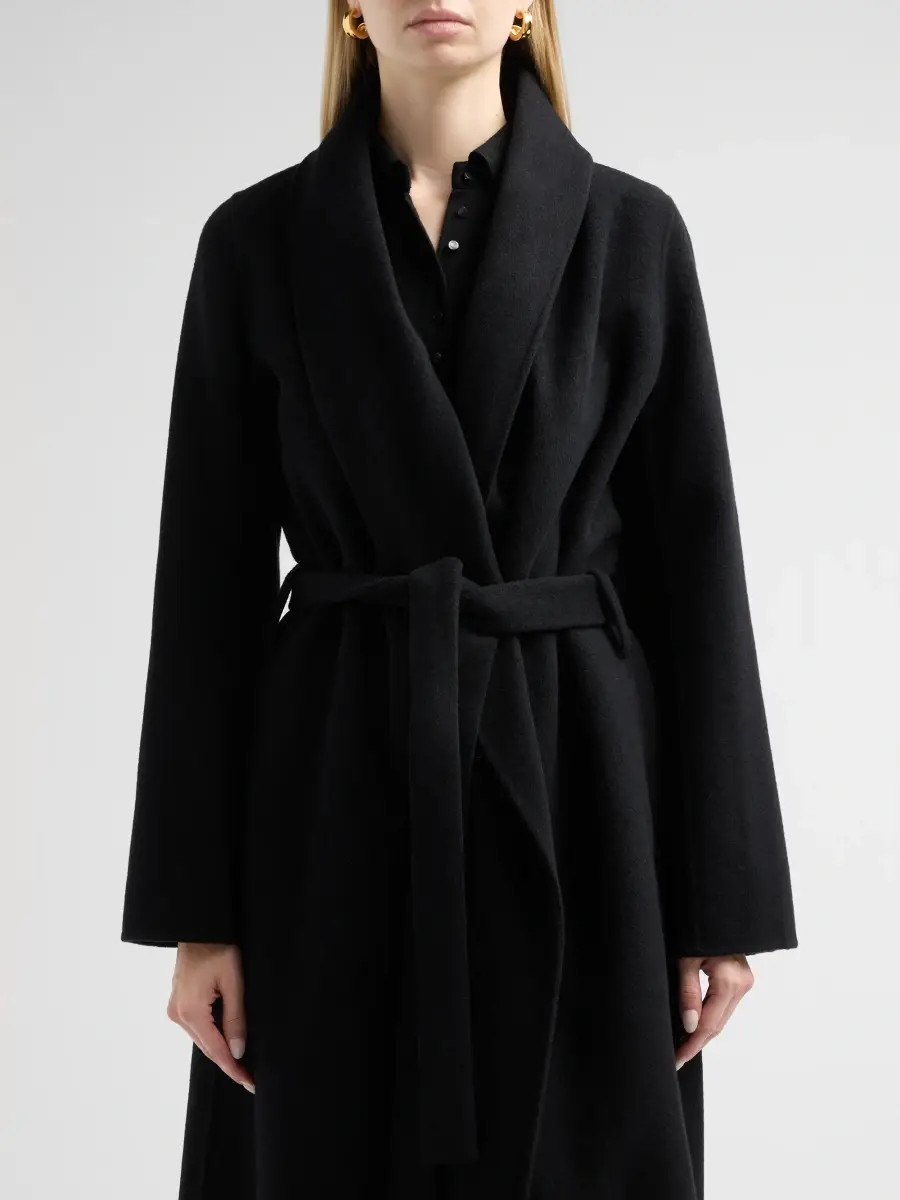Vince Women's Wool-Cashmere Tie-Waist Longline Coat | Thumbnail 5 Vince Women's Wool-Cashmere Tie-Waist Longline Coat | Thumbnail 5