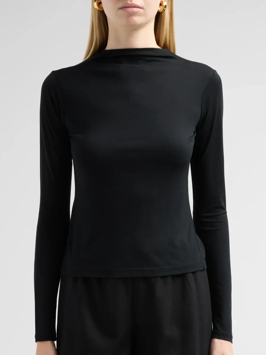 Vince Women's Tie-Detail Fitted Jersey Top | Thumbnail 5