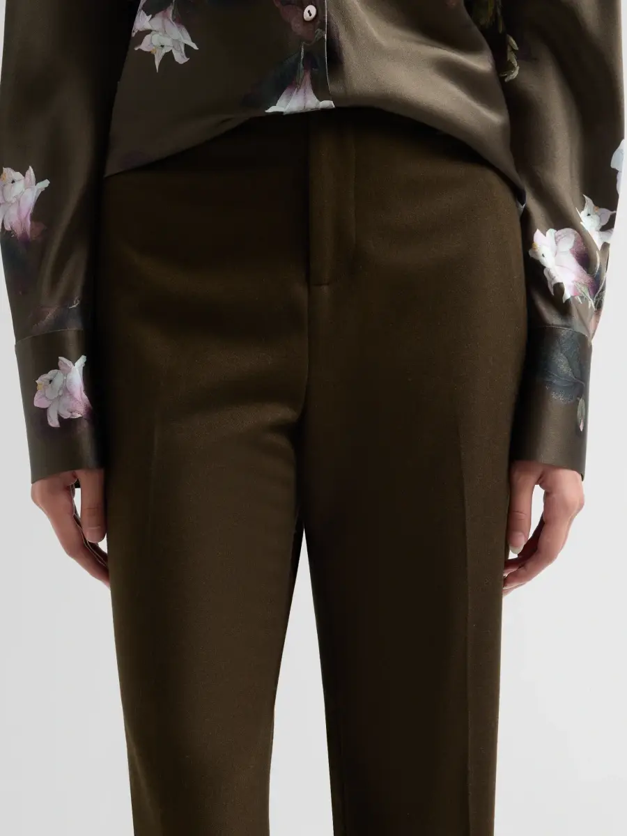 Vince Women's Simone High-Rise Wool-Blend Flared Trousers | Thumbnail 5 Vince Women's Simone High-Rise Wool-Blend Flared Trousers | Thumbnail 5
