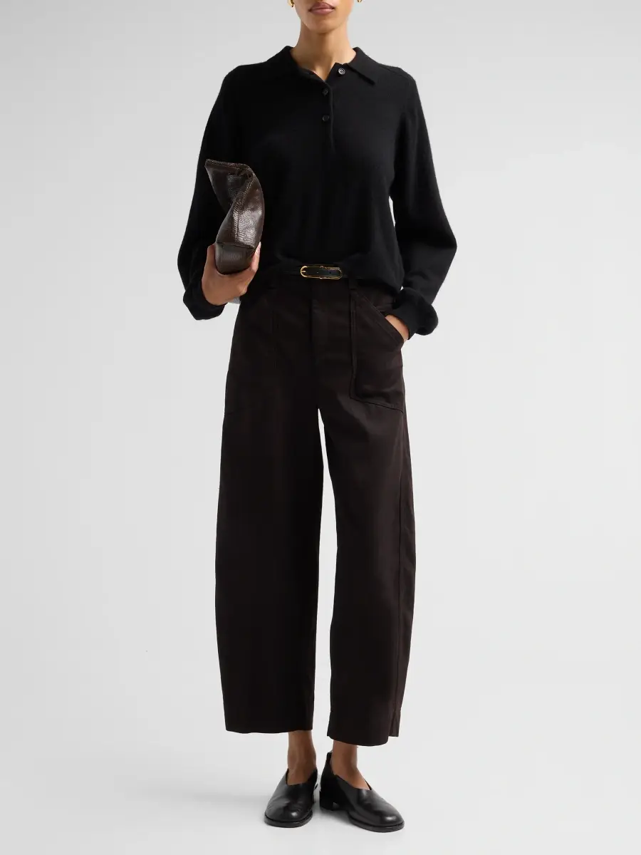 Vince Women's Washed Cotton Utility Crop Pants | Thumbnail 2 Vince Women's Washed Cotton Utility Crop Pants | Thumbnail 2