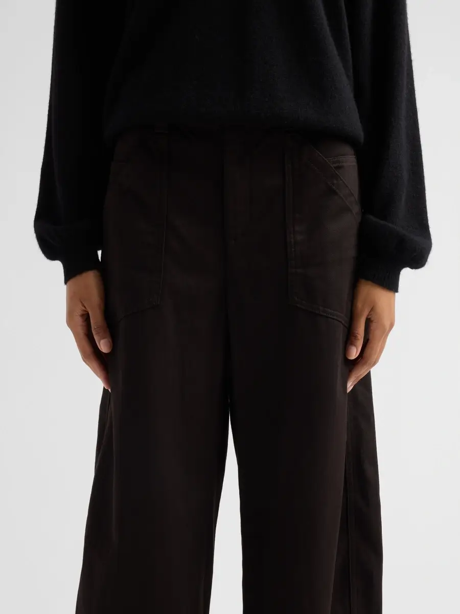 Vince Women's Washed Cotton Utility Crop Pants | Thumbnail 5 Vince Women's Washed Cotton Utility Crop Pants | Thumbnail 5