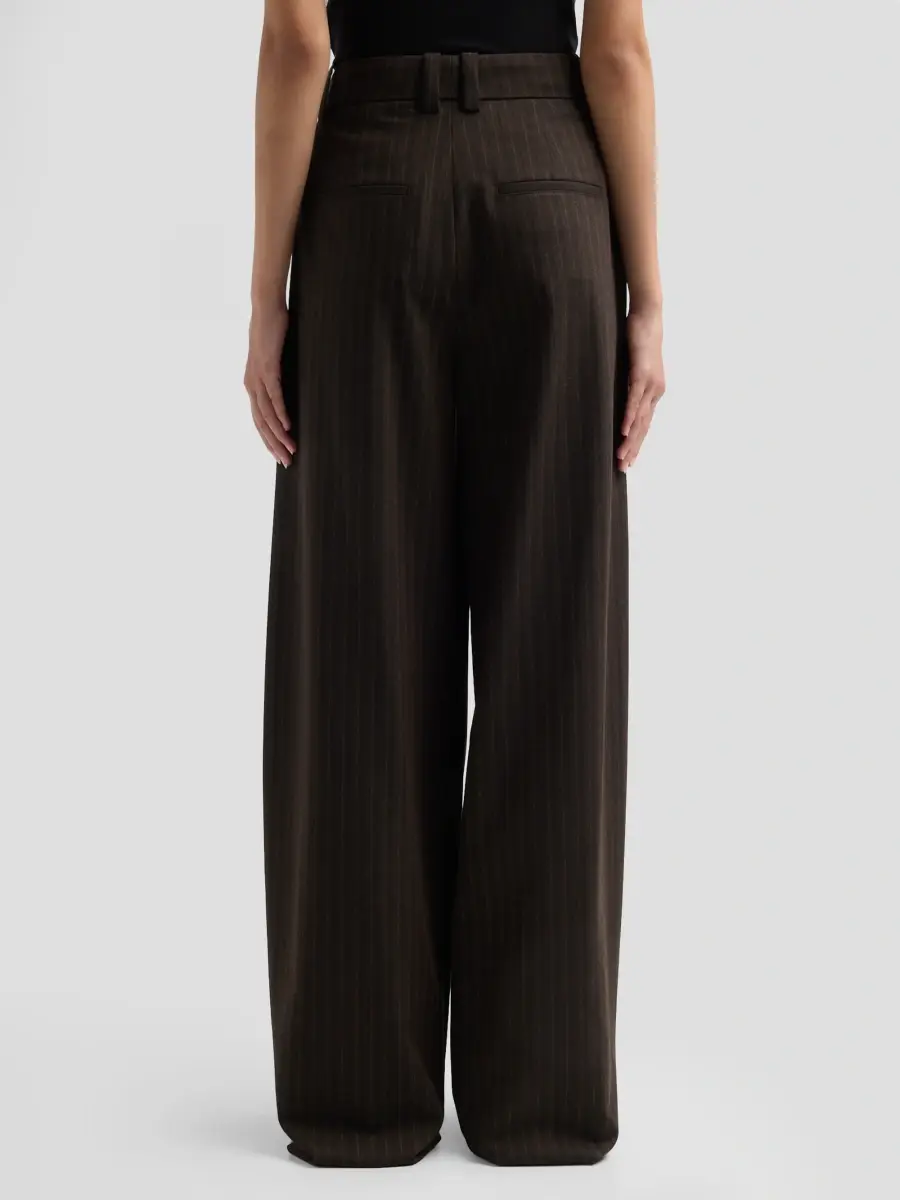 Vince Women's Striped Wool-Blend Wide-Leg Trousers | Thumbnail 3 Vince Women's Striped Wool-Blend Wide-Leg Trousers | Thumbnail 3