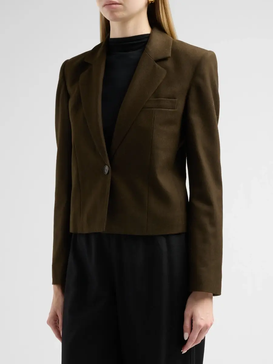 Vince Women's Wool-Blend Short Blazer | Thumbnail 4 Vince Women's Wool-Blend Short Blazer | Thumbnail 4