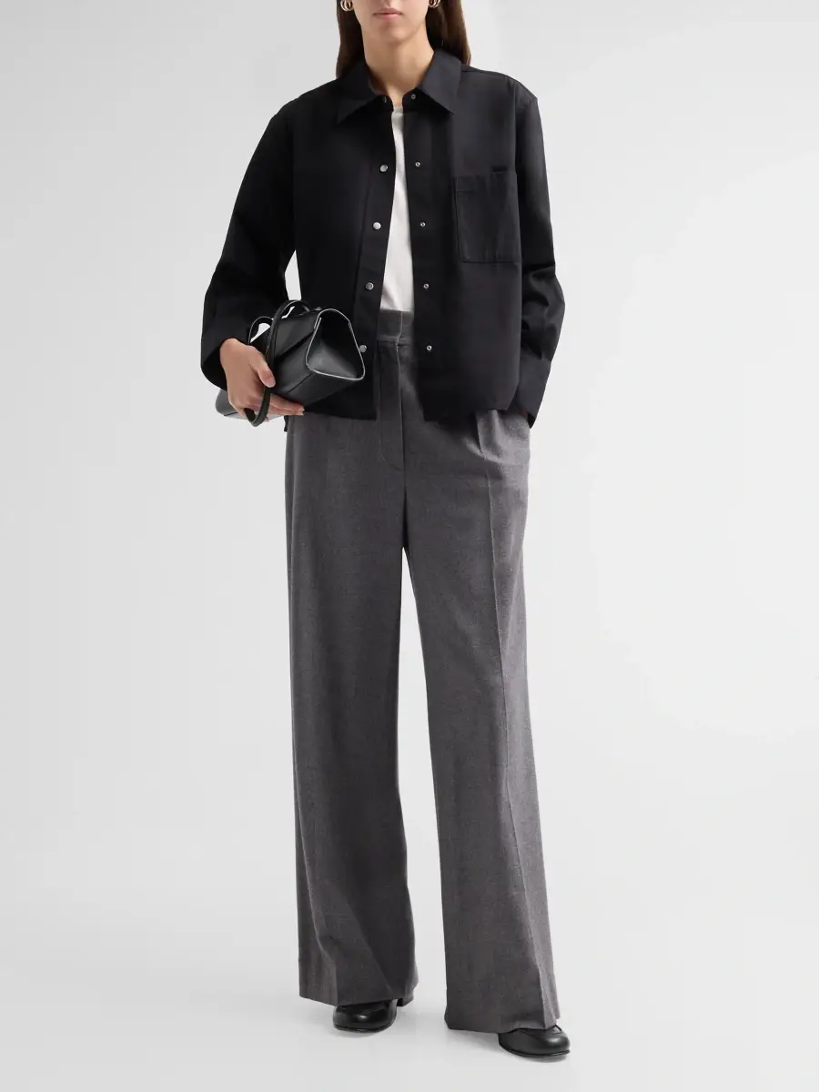 Vince Women's Cotton Snap-Front Shirt | Thumbnail 2 Vince Women's Cotton Snap-Front Shirt | Thumbnail 2