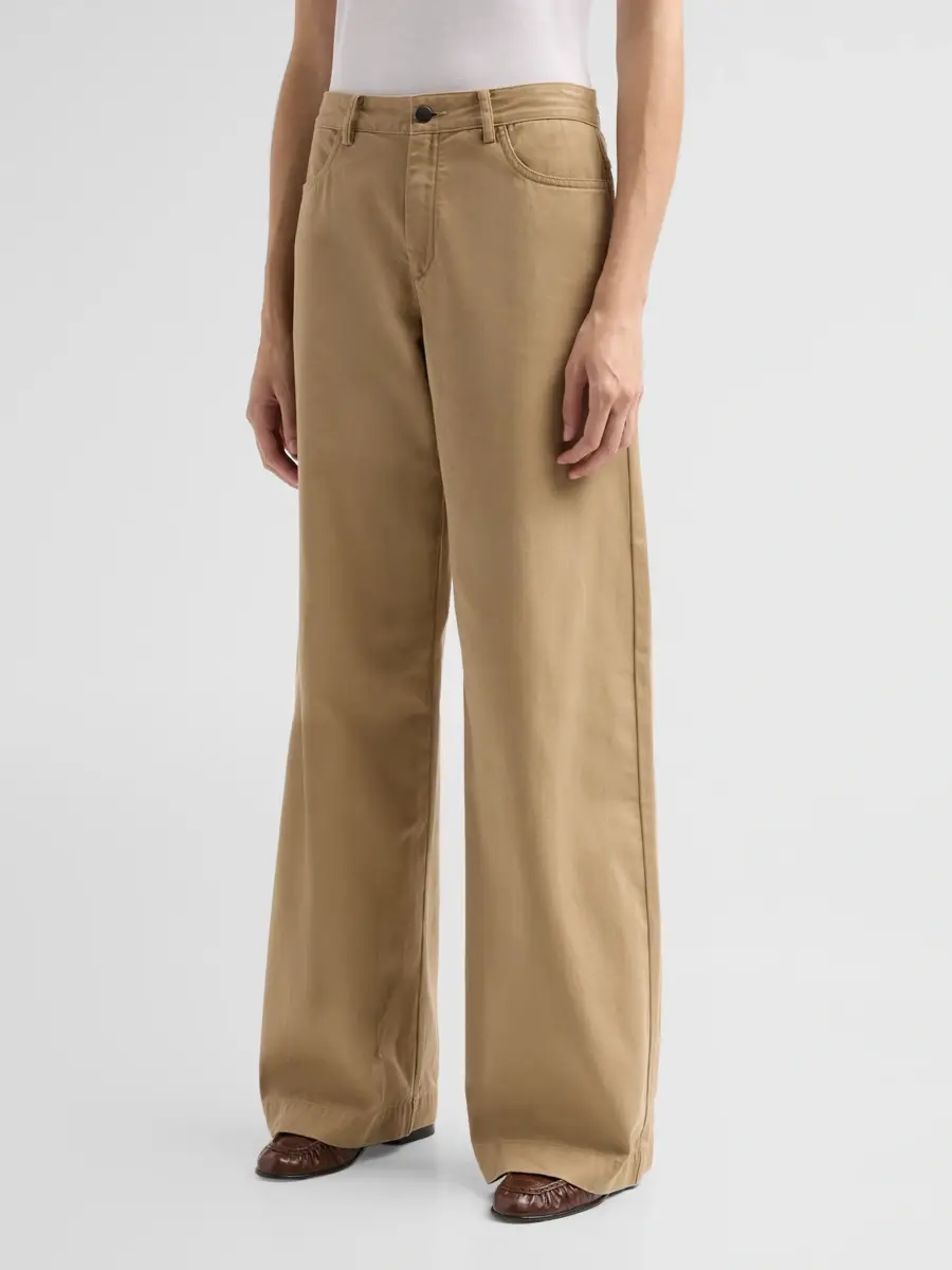 Vince Women's Twill Cotton Mid-Rise Wide-Leg Pants | Thumbnail 4