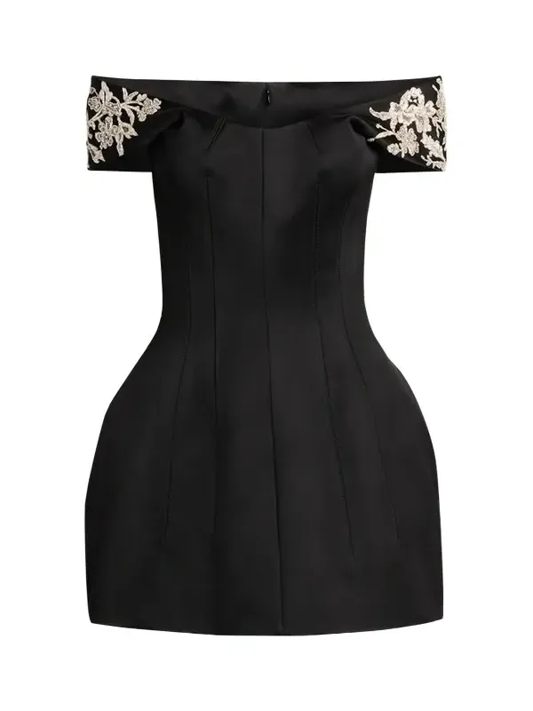 Women's Embellished Off-The-Shoulder Mini Cocktail Dress