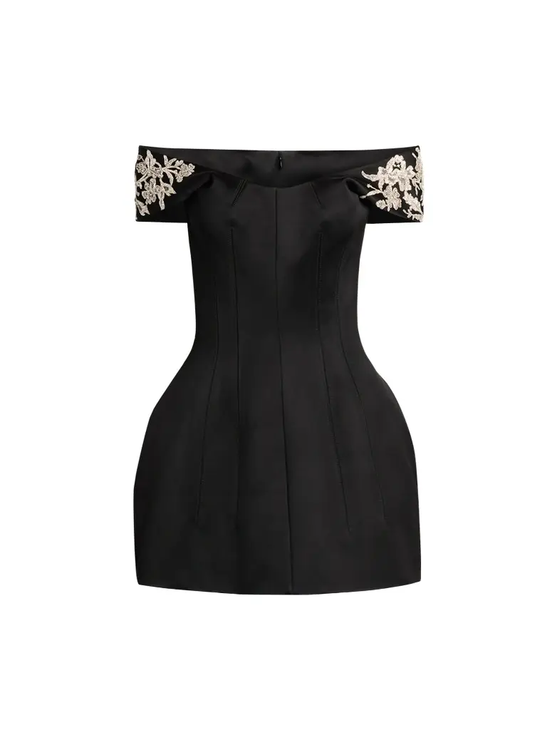 Women's Embellished Off-The-Shoulder Mini Cocktail Dress Women's Embellished Off-The-Shoulder Mini Cocktail Dress