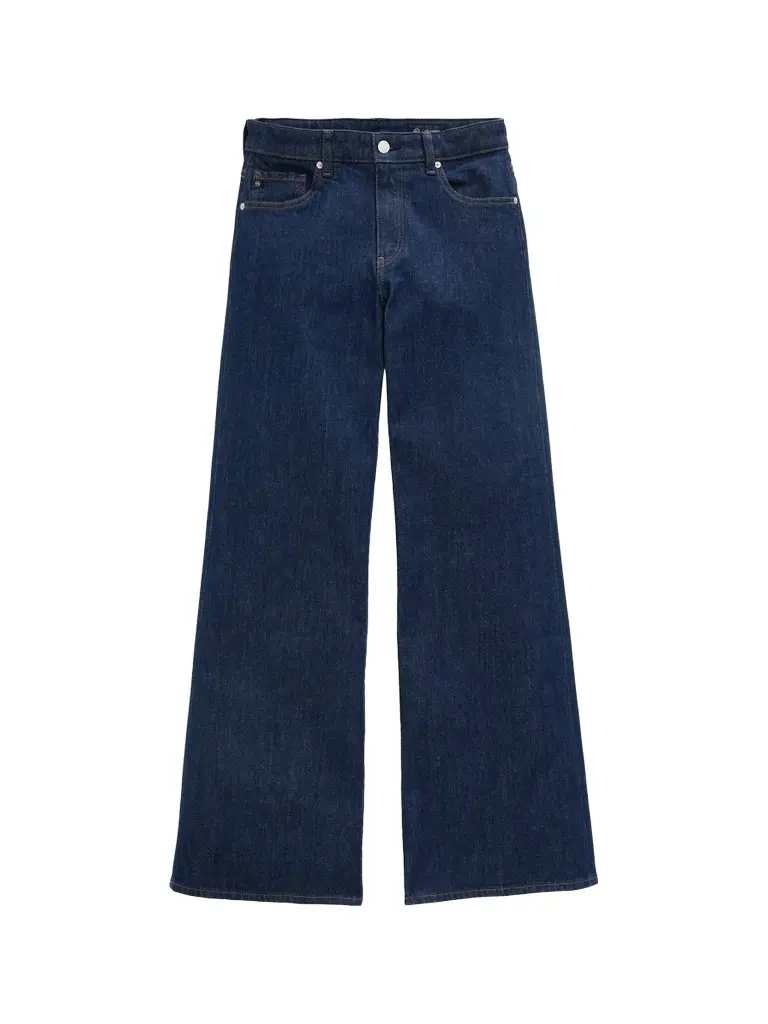 Women's Saige Denim High-Rise Wide-Leg Jeans