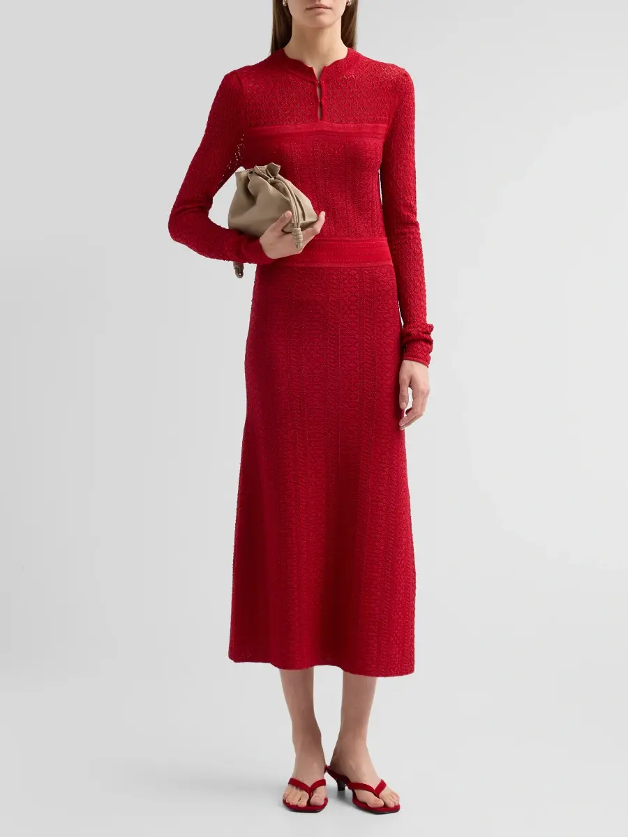 Elie Tahari Women's The Remi Pointelle-Knit Sweaterdress | Thumbnail 2 Elie Tahari Women's The Remi Pointelle-Knit Sweaterdress | Thumbnail 2