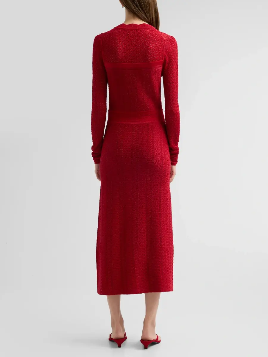 Elie Tahari Women's The Remi Pointelle-Knit Sweaterdress | Thumbnail 3 Elie Tahari Women's The Remi Pointelle-Knit Sweaterdress | Thumbnail 3