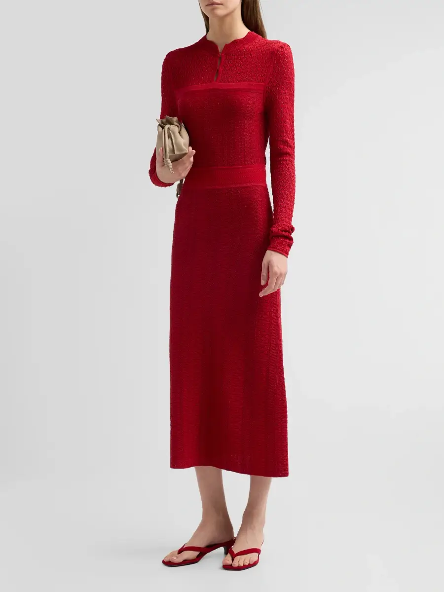 Elie Tahari Women's The Remi Pointelle-Knit Sweaterdress | Thumbnail 4 Elie Tahari Women's The Remi Pointelle-Knit Sweaterdress | Thumbnail 4