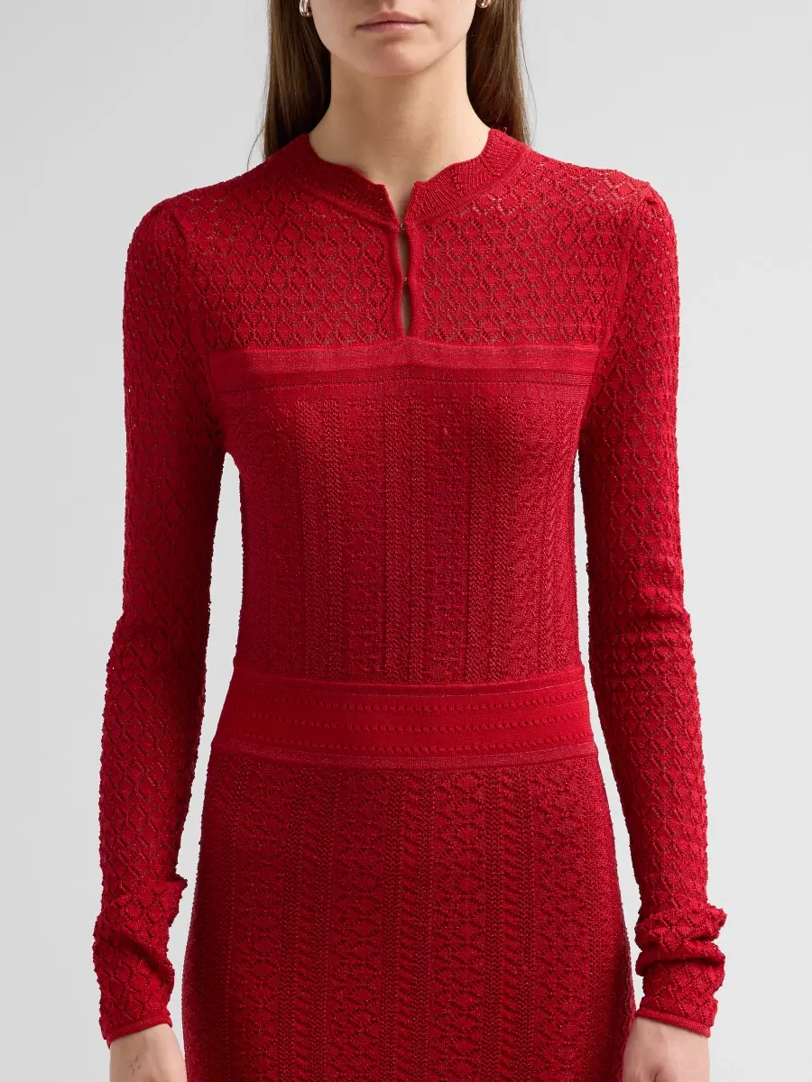 Elie Tahari Women's The Remi Pointelle-Knit Sweaterdress | Thumbnail 5 Elie Tahari Women's The Remi Pointelle-Knit Sweaterdress | Thumbnail 5