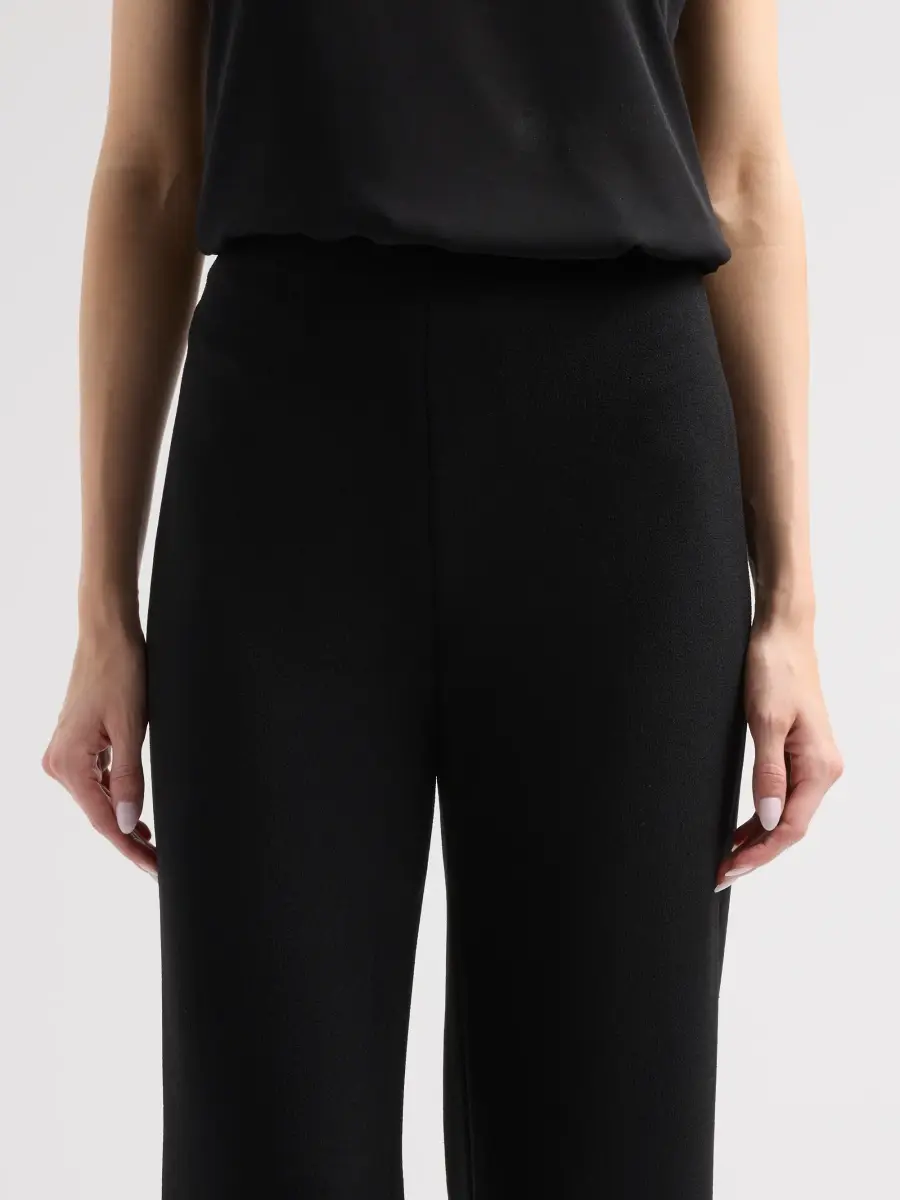 Teri Jon by Rickie Freeman Women's Crepe Wide-Leg Pants | Thumbnail 5 Teri Jon by Rickie Freeman Women's Crepe Wide-Leg Pants | Thumbnail 5