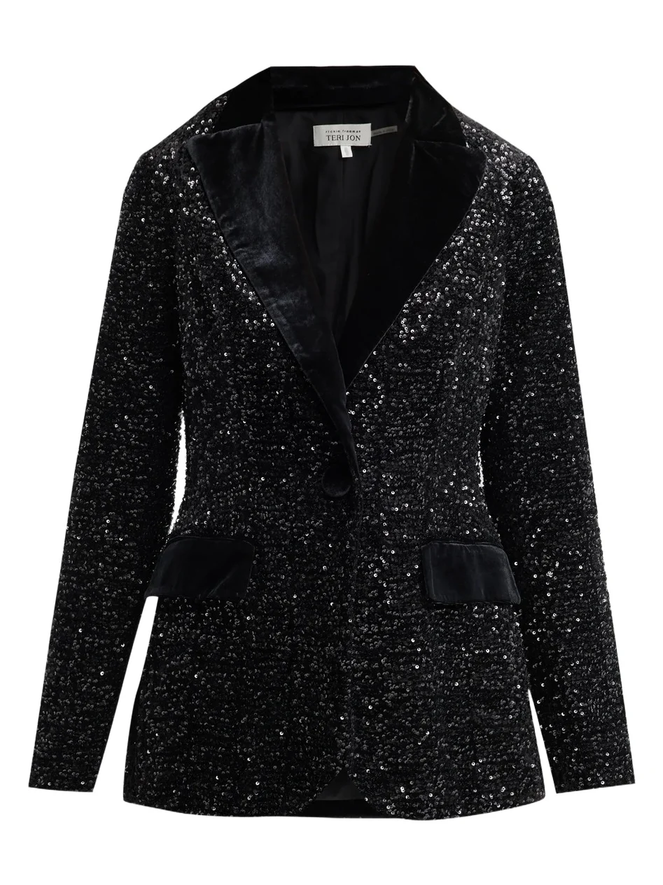 Women's Velvet Sequined Blazer Women's Velvet Sequined Blazer