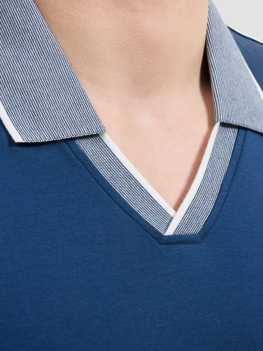 Bugatchi Men's Contrast-Trim Pima Cotton Polo Shirt | Thumbnail 5