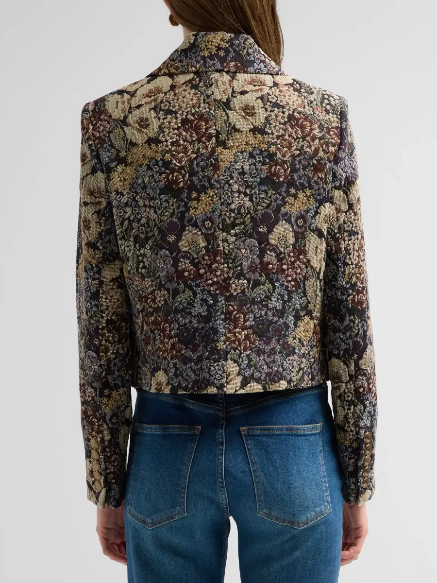 Veronica Beard Women's Mabel Floral Short Jacket | Thumbnail 3 Veronica Beard Women's Mabel Floral Short Jacket | Thumbnail 3