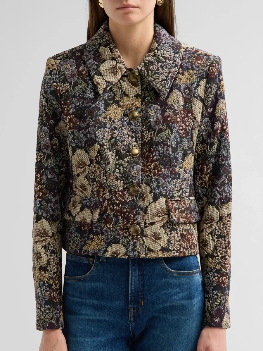 Veronica Beard Women's Mabel Floral Short Jacket | Thumbnail 5 Veronica Beard Women's Mabel Floral Short Jacket | Thumbnail 5
