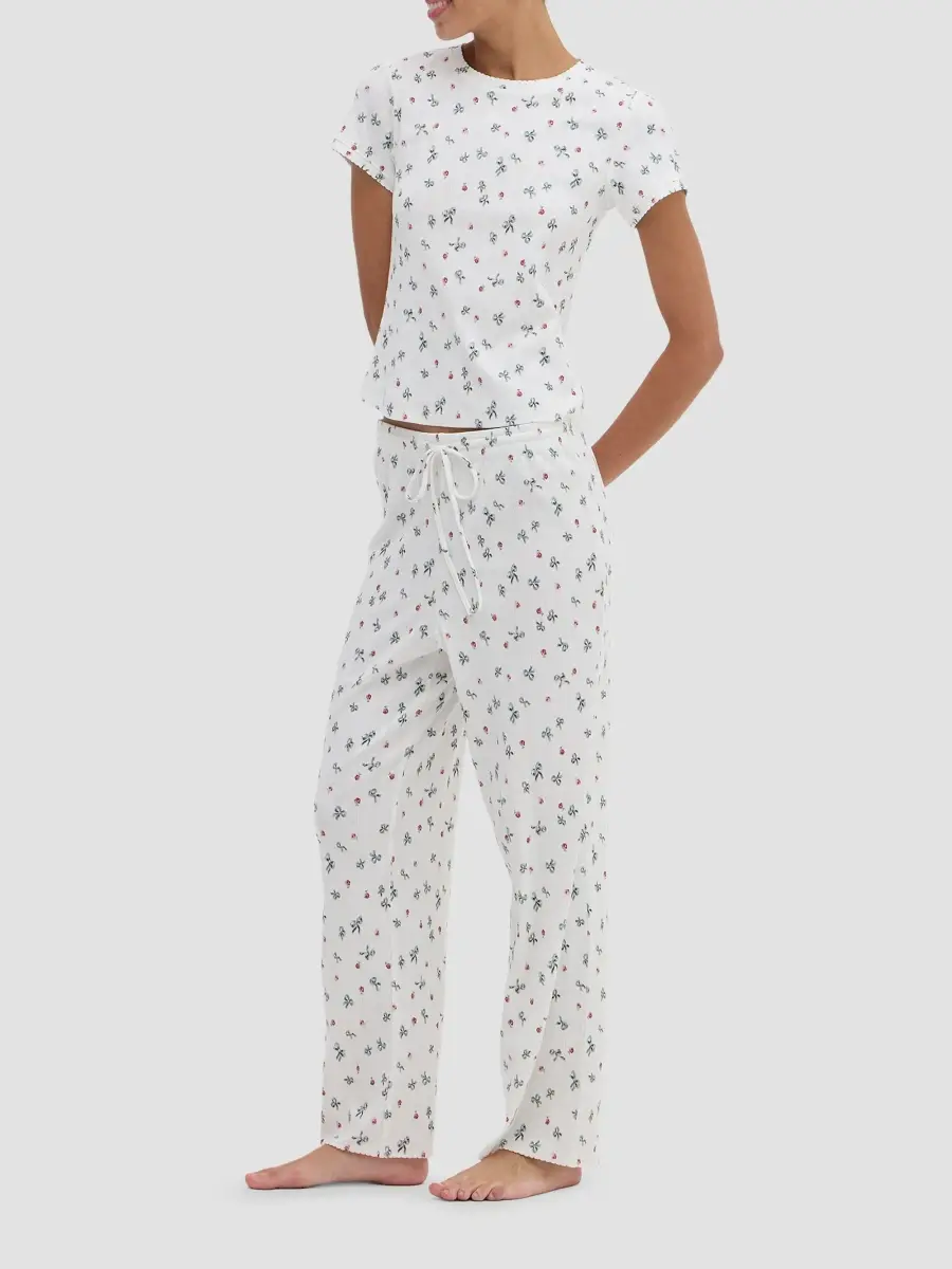 Hill House Home Women's The Cleo Pointelle PJ Set | Thumbnail 3 Hill House Home Women's The Cleo Pointelle PJ Set | Thumbnail 3