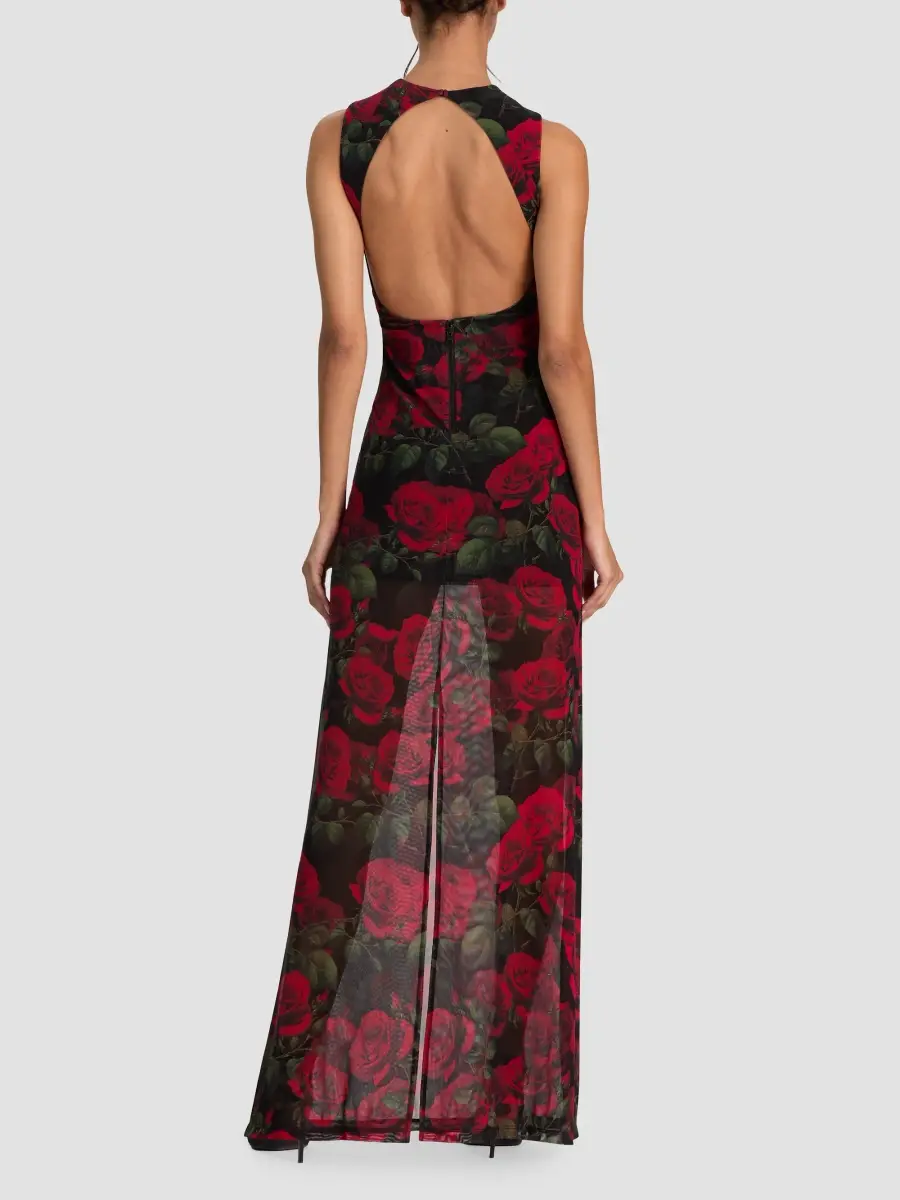Alice + Olivia Women's Delora Floral Maxi Dress | Thumbnail 3 Alice + Olivia Women's Delora Floral Maxi Dress | Thumbnail 3