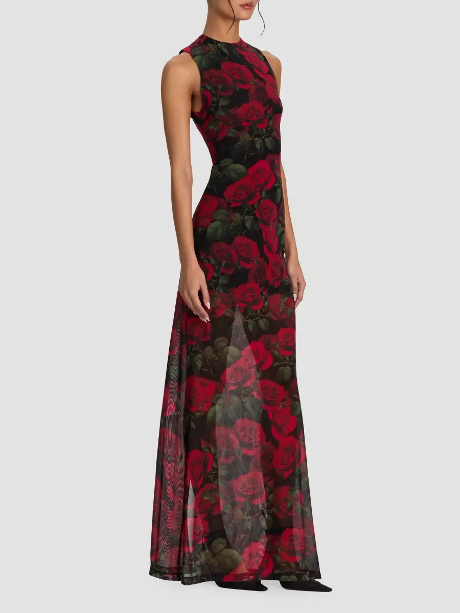 Alice + Olivia Women's Delora Floral Maxi Dress | Thumbnail 5 Alice + Olivia Women's Delora Floral Maxi Dress | Thumbnail 5
