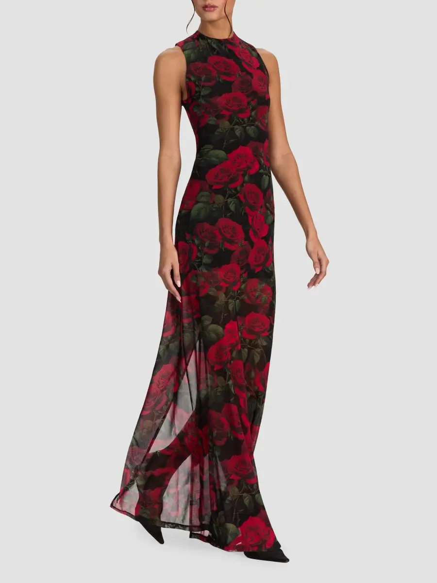 Alice + Olivia Women's Delora Floral Maxi Dress | Thumbnail 6 Alice + Olivia Women's Delora Floral Maxi Dress | Thumbnail 6