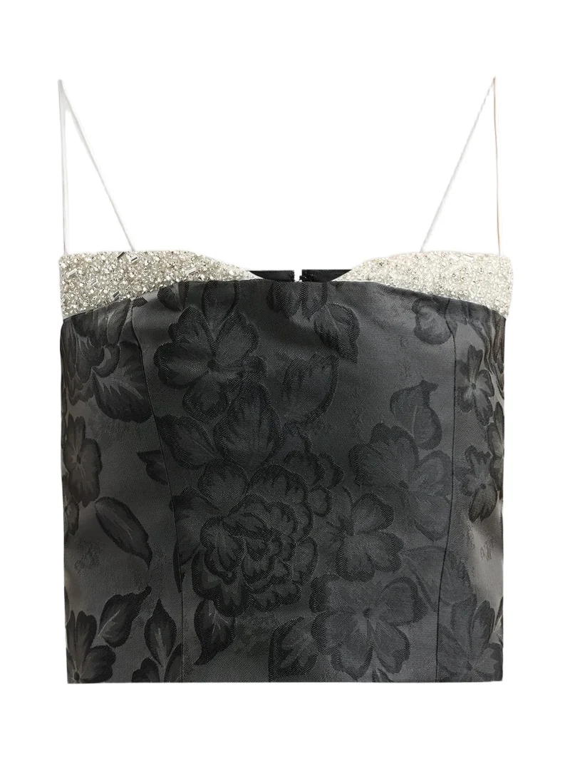 Women's Hallie Embellished Peekaboo Crop Top