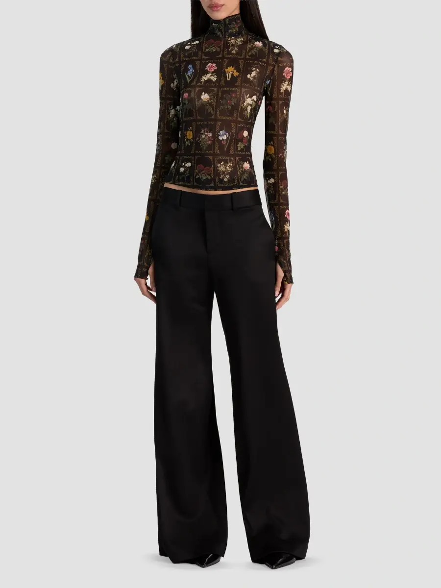 Alice + Olivia Women's Delaina Floral Turtleneck Top | Thumbnail 2 Alice + Olivia Women's Delaina Floral Turtleneck Top | Thumbnail 2