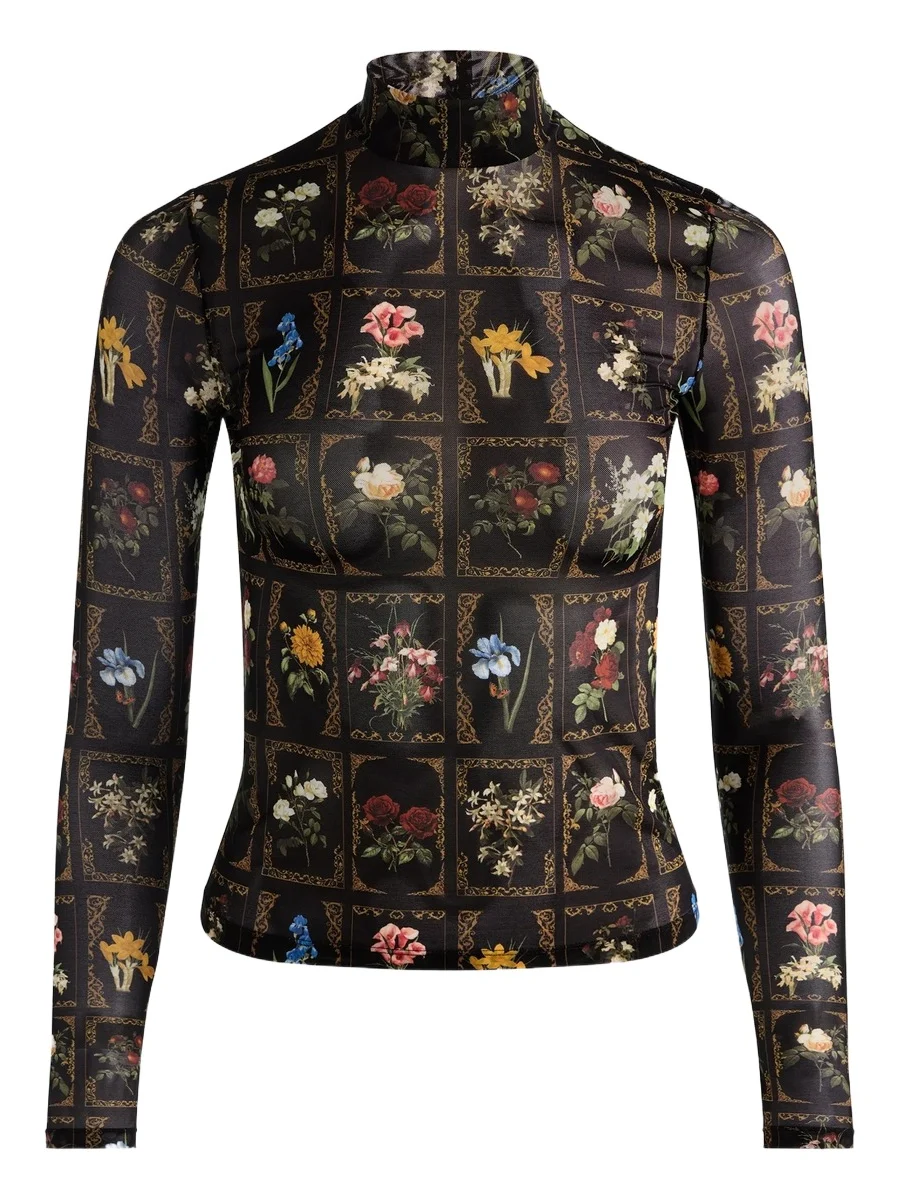 Alice + Olivia Women's Delaina Floral Turtleneck Top