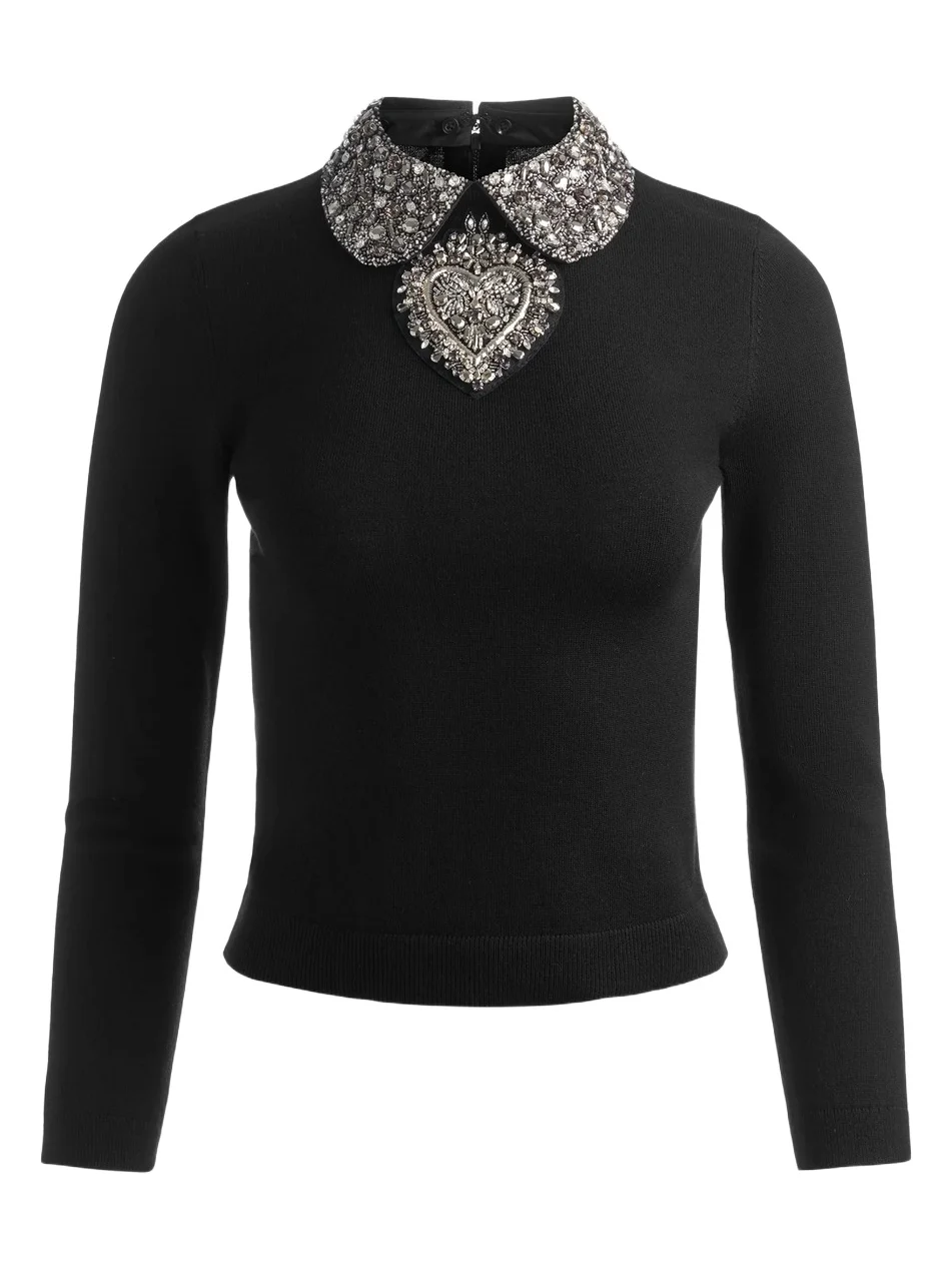 Women's Porla Embroidered Stretch-Wool Sweater Women's Porla Embroidered Stretch-Wool Sweater