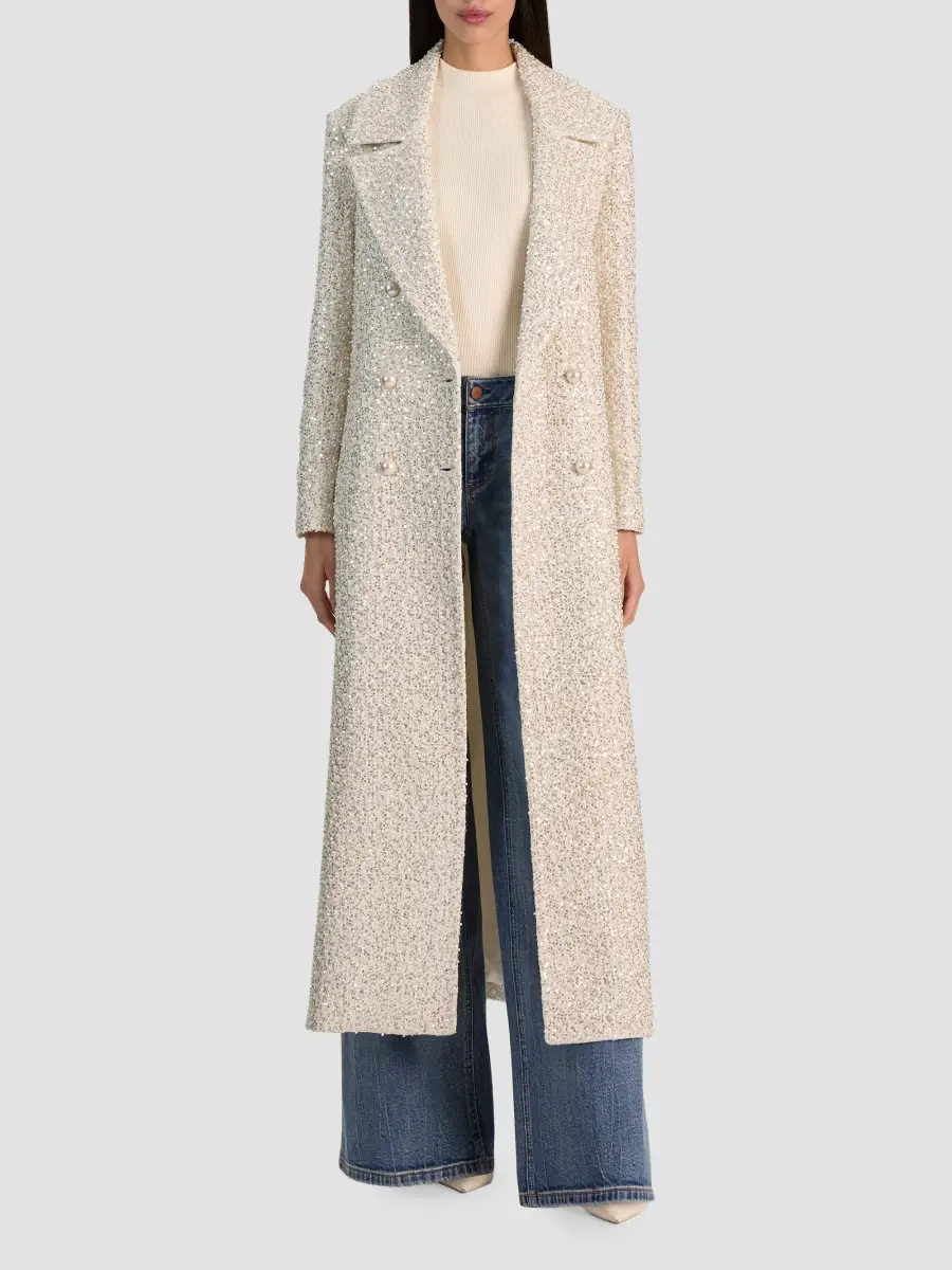 Alice + Olivia Women's Nicholas Embellished Double-Breasted Coat | Thumbnail 2