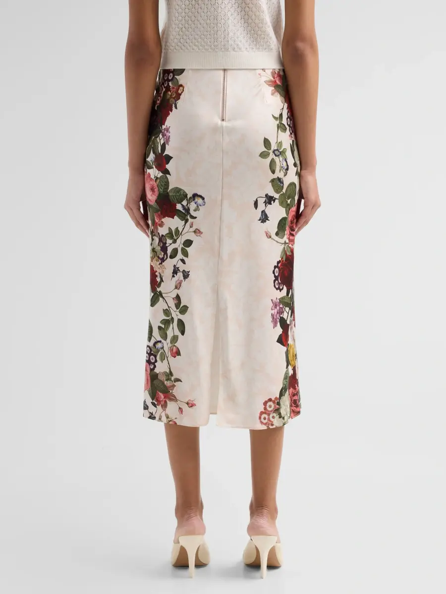 Alice + Olivia Women's Maeve Floral Midi Slip Skirt | Thumbnail 3 Alice + Olivia Women's Maeve Floral Midi Slip Skirt | Thumbnail 3