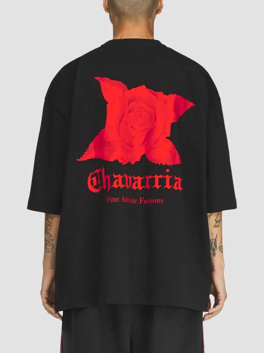 adidas Y-3 Men's adidas x Willy Chavarria Dark Rose Cotton T-Shirt | Thumbnail 3 adidas Y-3 Men's adidas x Willy Chavarria Dark Rose Cotton T-Shirt | Thumbnail 3