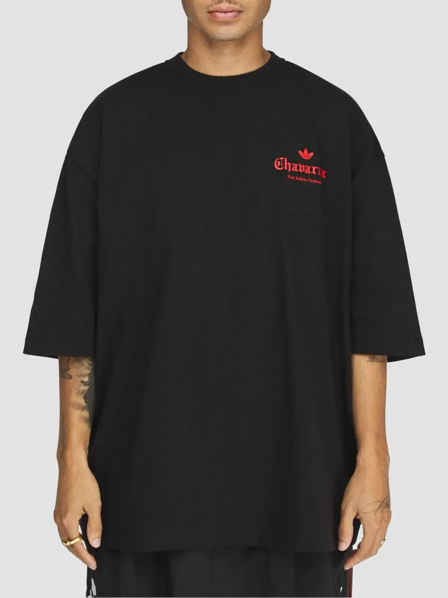 adidas Y-3 Men's adidas x Willy Chavarria Dark Rose Cotton T-Shirt | Thumbnail 4 adidas Y-3 Men's adidas x Willy Chavarria Dark Rose Cotton T-Shirt | Thumbnail 4