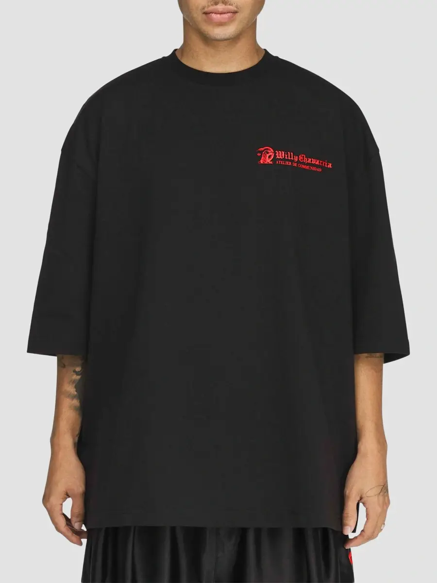 adidas Y-3 Men's adidas x Willy Chavarria Atelier Cotton T-Shirt | Thumbnail 4 adidas Y-3 Men's adidas x Willy Chavarria Atelier Cotton T-Shirt | Thumbnail 4