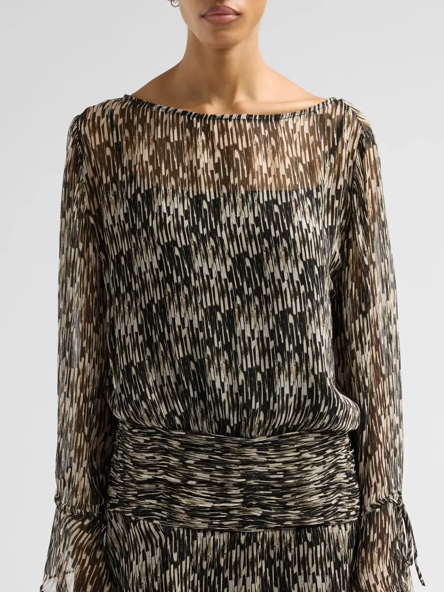 Staud Women's Beatrix Printed Blouson Mini Dress | Thumbnail 5 Staud Women's Beatrix Printed Blouson Mini Dress | Thumbnail 5