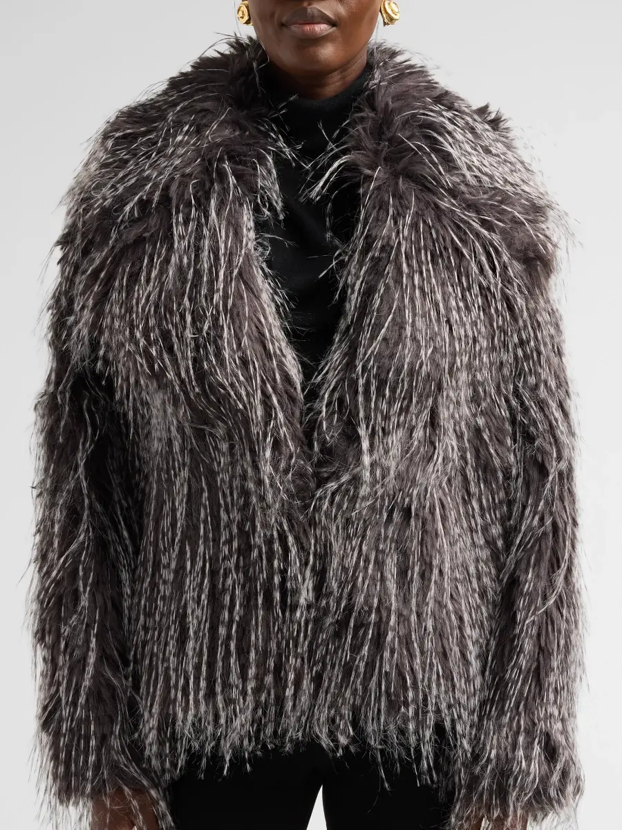 Staud Women's Soprano Faux-Fur Jacket | Thumbnail 5 Staud Women's Soprano Faux-Fur Jacket | Thumbnail 5