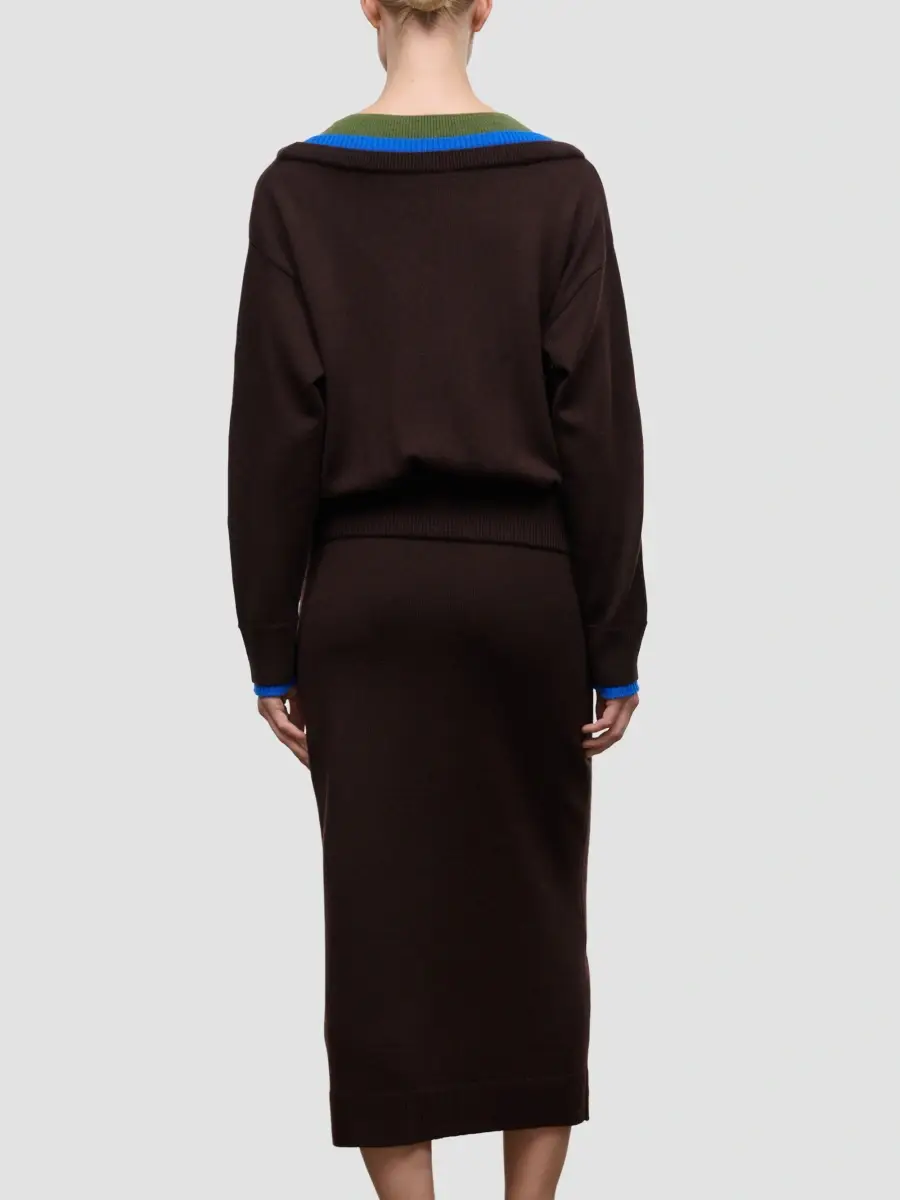Staud Women's Normandy Wool Sweater Midi Dress | Thumbnail 3 Staud Women's Normandy Wool Sweater Midi Dress | Thumbnail 3