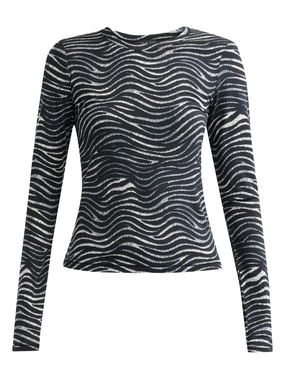 rag & bone Women's Luca Zebra-Print Long-Sleeve T-Shirt
