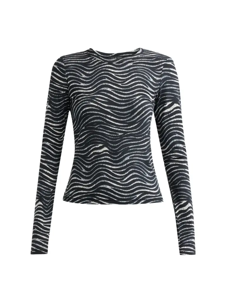 Women's Luca Zebra-Print Long-Sleeve T-Shirt