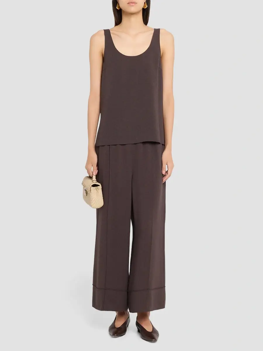 Theory Women's Scoopneck Pebbled-Crepe Tank | Thumbnail 3 Theory Women's Scoopneck Pebbled-Crepe Tank | Thumbnail 3