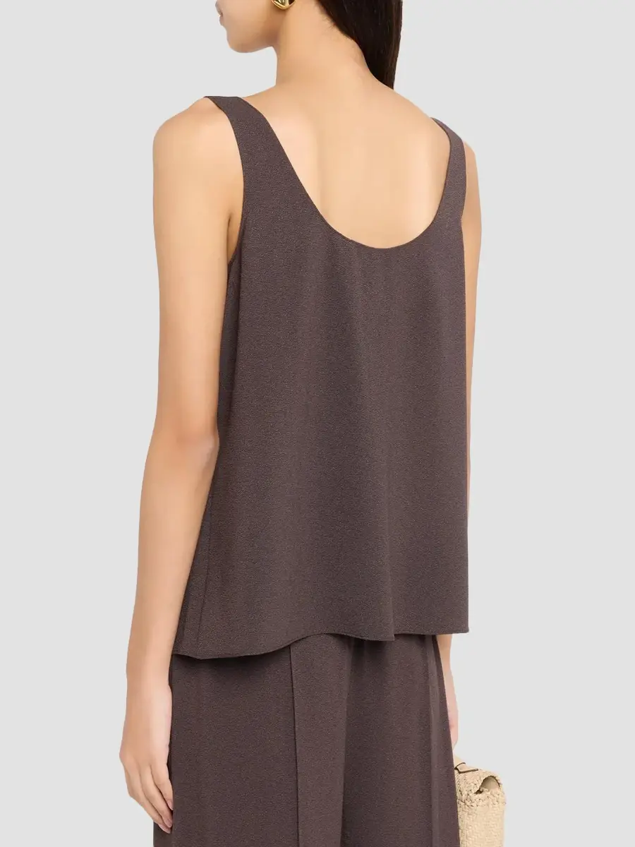 Theory Women's Scoopneck Pebbled-Crepe Tank | Thumbnail 4 Theory Women's Scoopneck Pebbled-Crepe Tank | Thumbnail 4