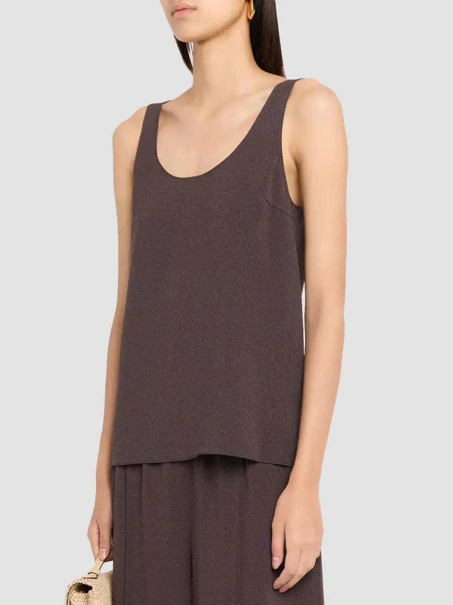 Theory Women's Scoopneck Pebbled-Crepe Tank | Thumbnail 5 Theory Women's Scoopneck Pebbled-Crepe Tank | Thumbnail 5