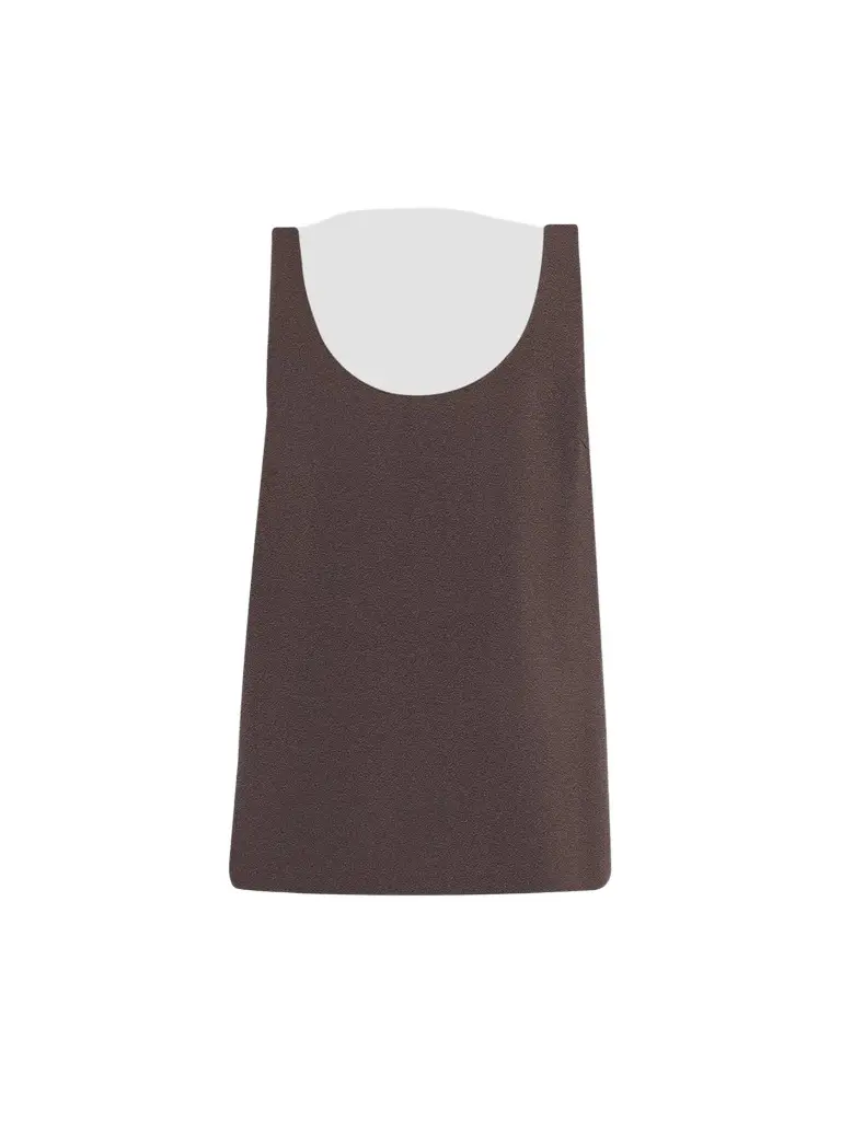 Women's Scoopneck Pebbled-Crepe Tank