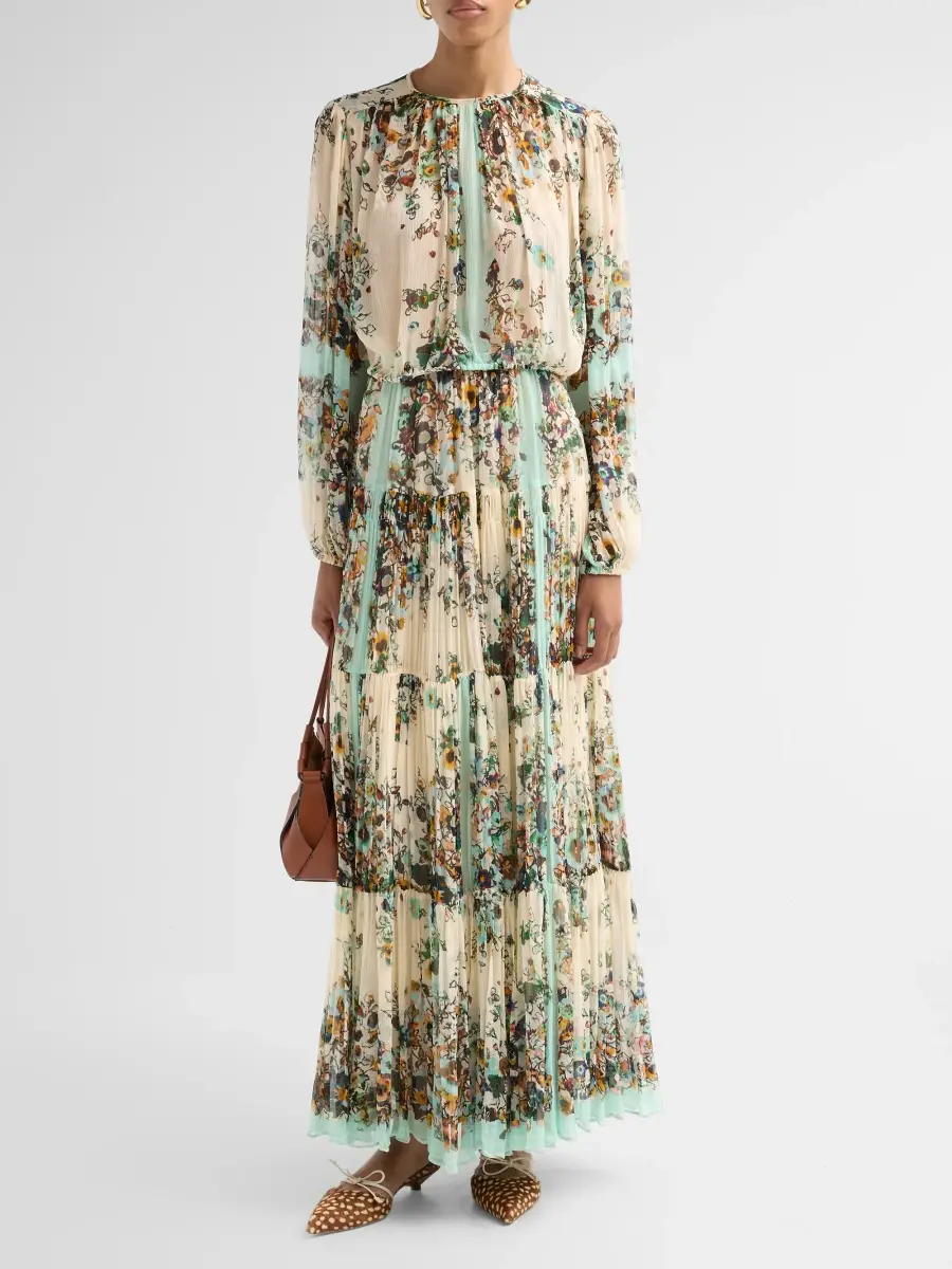 Ulla Johnson Women's Elenora Floral Silk Blouse | Thumbnail 2